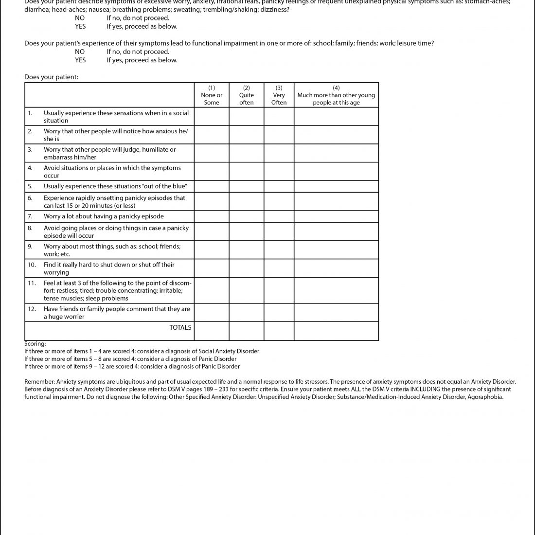 Attention Deficit Hyperactivity Disorder (ADHD) Evaluation Form Parent