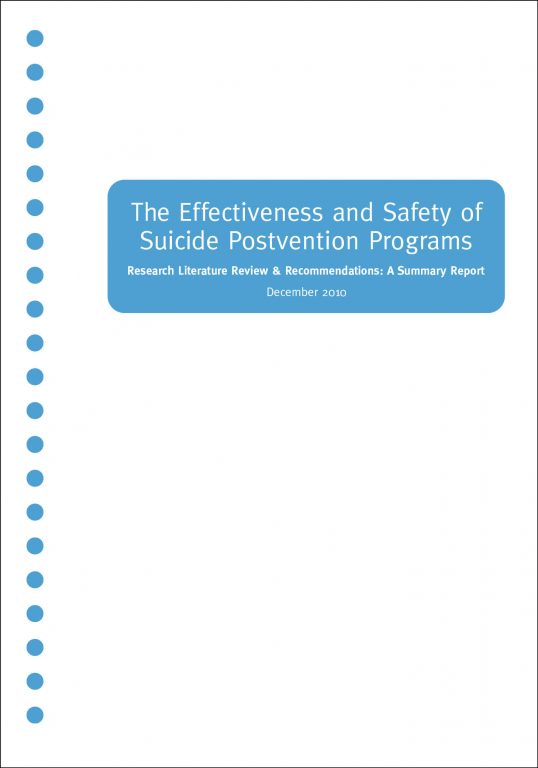 The Effectiveness and Safety of Suicide Postvention Programs - Mental ...