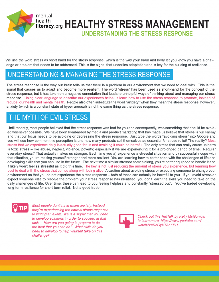 Understanding the Stress Response - Mental Health Literacy